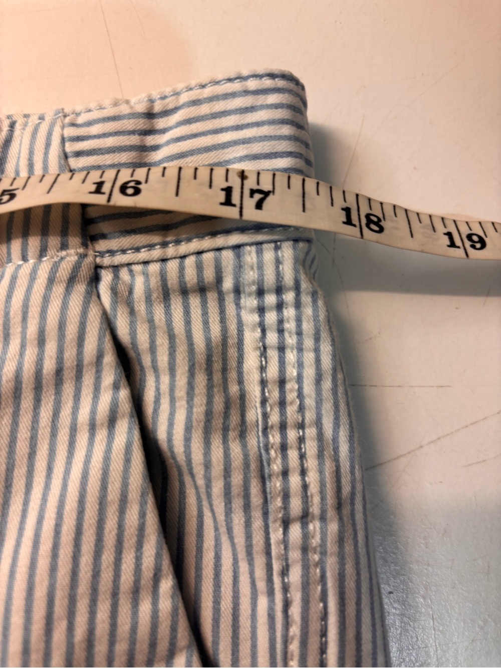 Gap Girlfriend Chino Blue & White Railroad Stripe Pants, size 10 - Picture 12 of 14